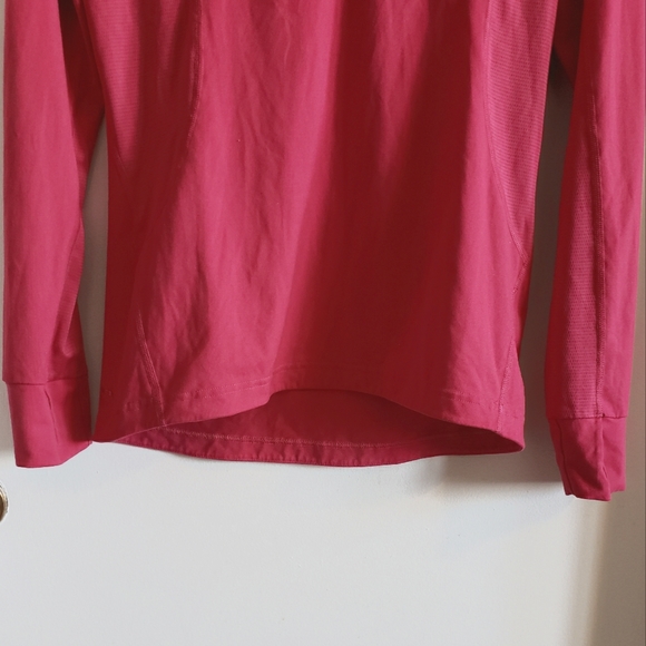 Adidas Climalite Athletic Long Sleeve Chest Zip Up Pink Silver Woman Small - Picture 7 of 11